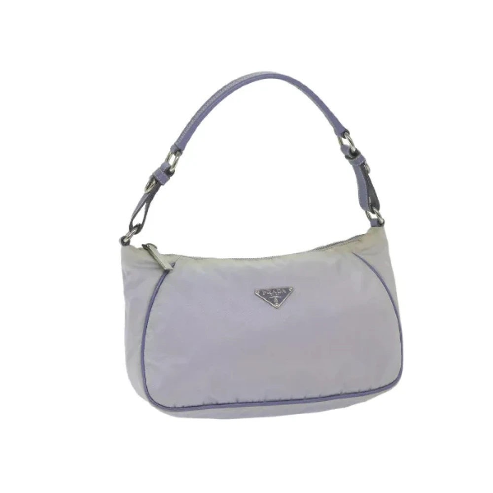 Prada Vintage Pre-owned Nylon handbags Purple Dames