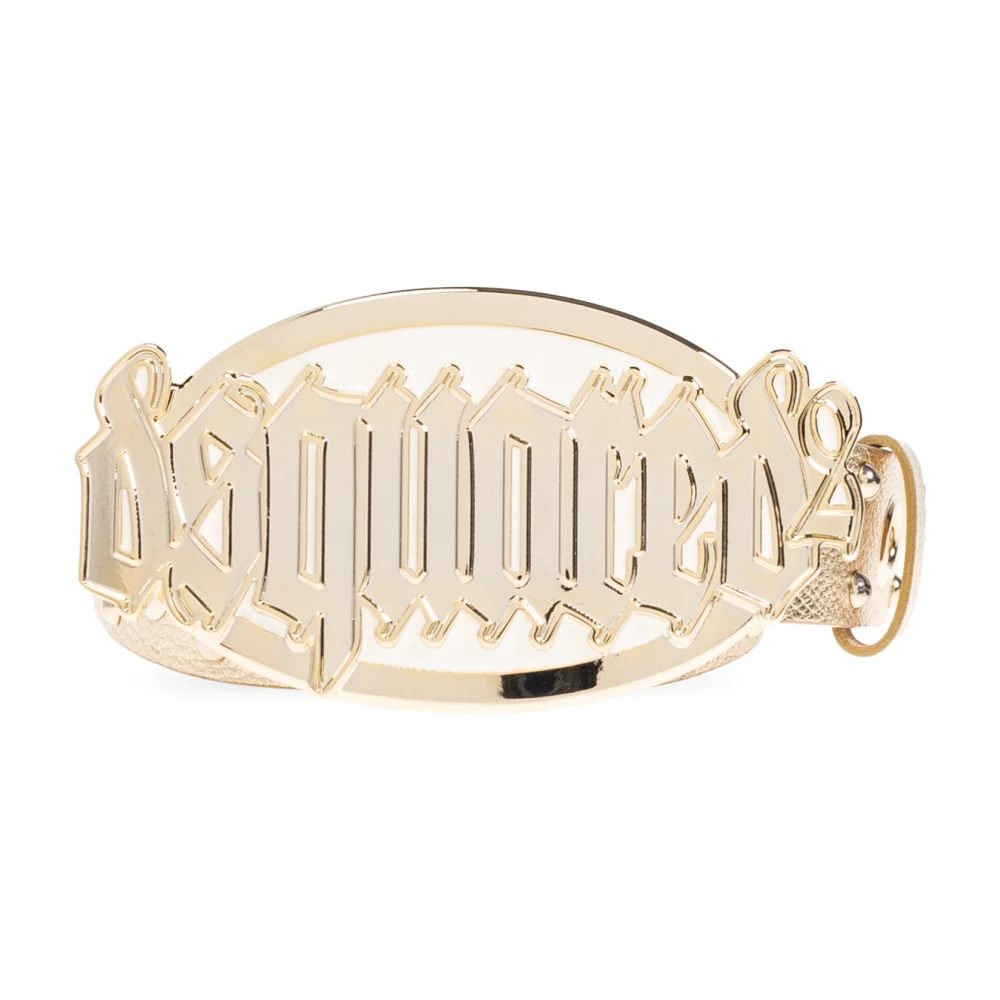 Dsquared2 Leren riem met studs Yellow Dames