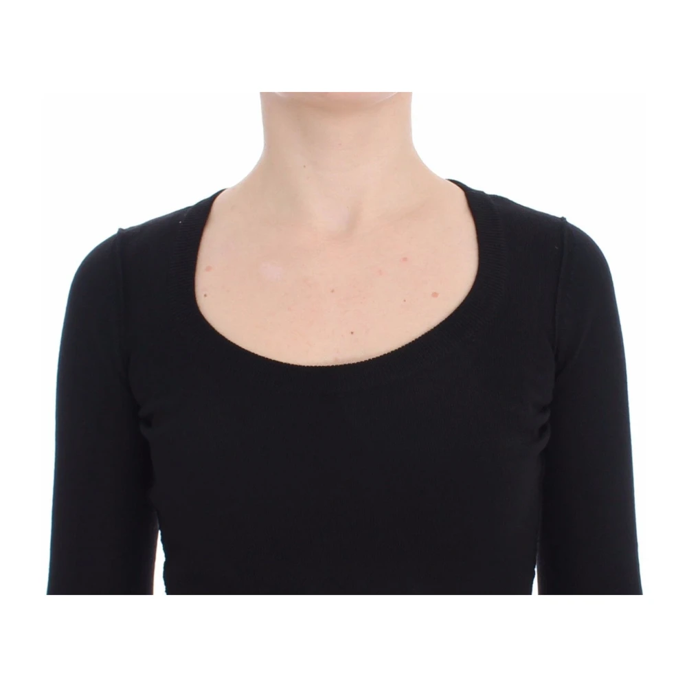 Dolce & Gabbana Trendy en Comfortabele Wollen Trui Black Dames