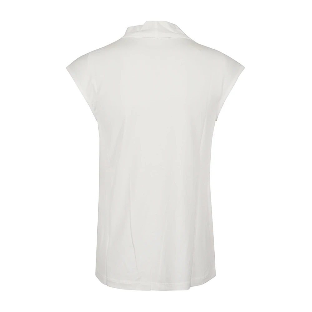 Max Mara Weekend Wit Lyocell Jersey Top met Ruches White Dames
