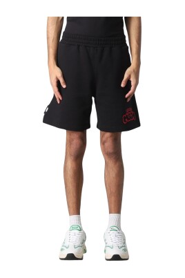 shorts-en-coton-noir-a-imprime-graffiti-elegants