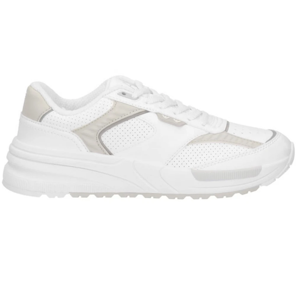 Emporio Armani Ea7 Men's White Sneakers With Contrast Inserts
