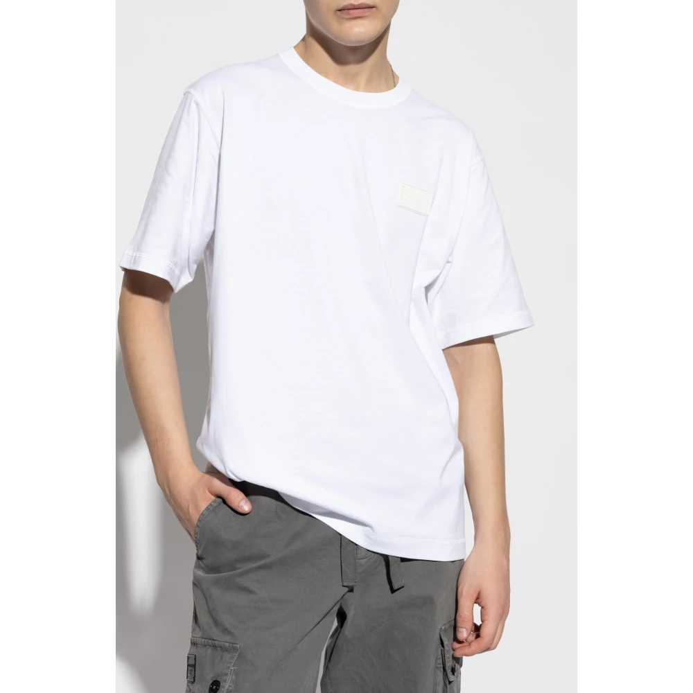 Dolce & Gabbana T-shirt met ronde hals White Heren