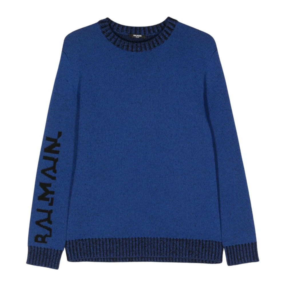 Balmain Blå Tröja Rund Hals Lång Ärm Blue, Pojke