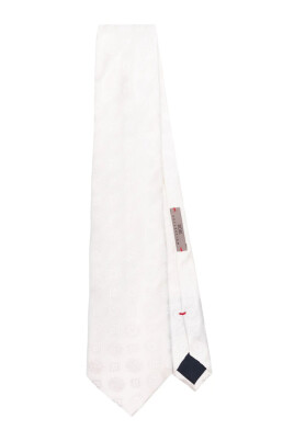 white-jacquard-pointed-tip-tie
