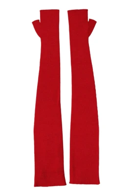 Fingerlösa handskar i armbågslängd