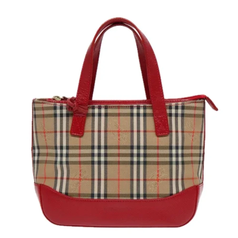 Burberry Vintage Pre-owned Canvas handbags Beige Dames
