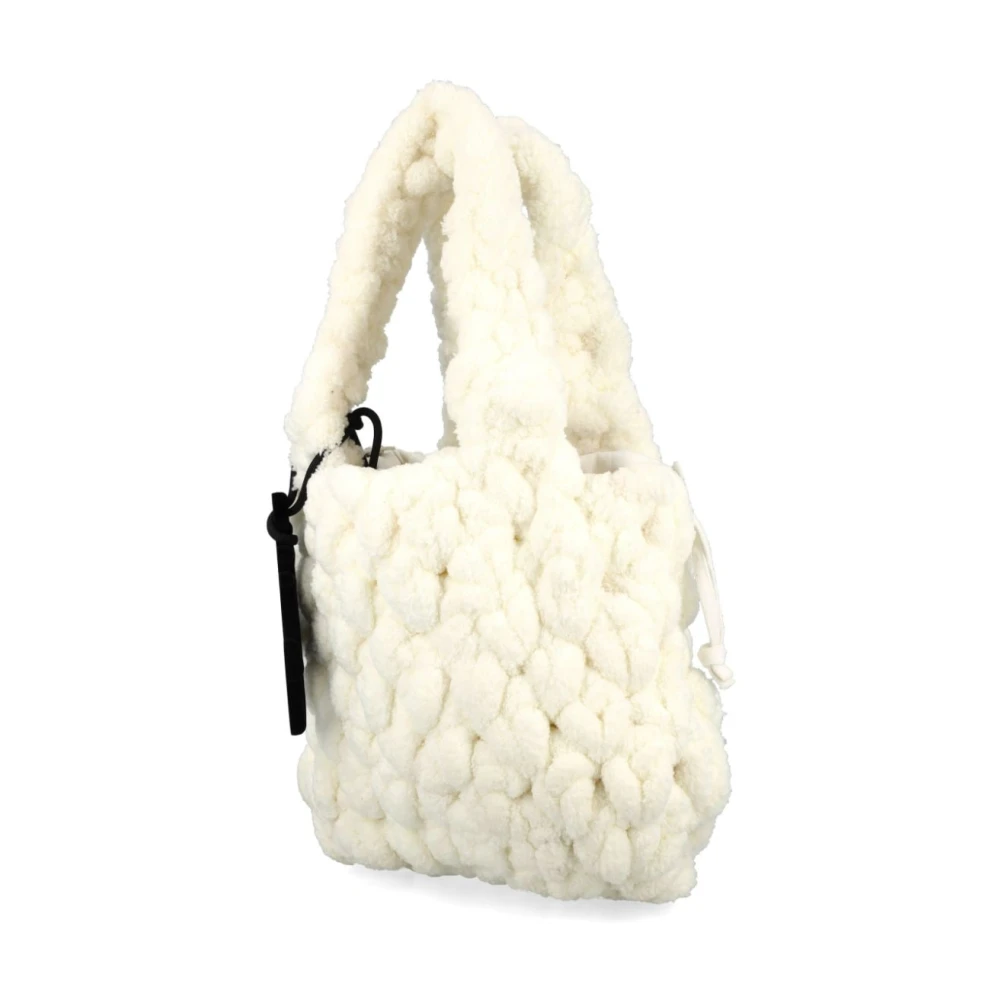 JW Anderson Chenille Textuur Gevlochten Ontwerp Tas White Dames