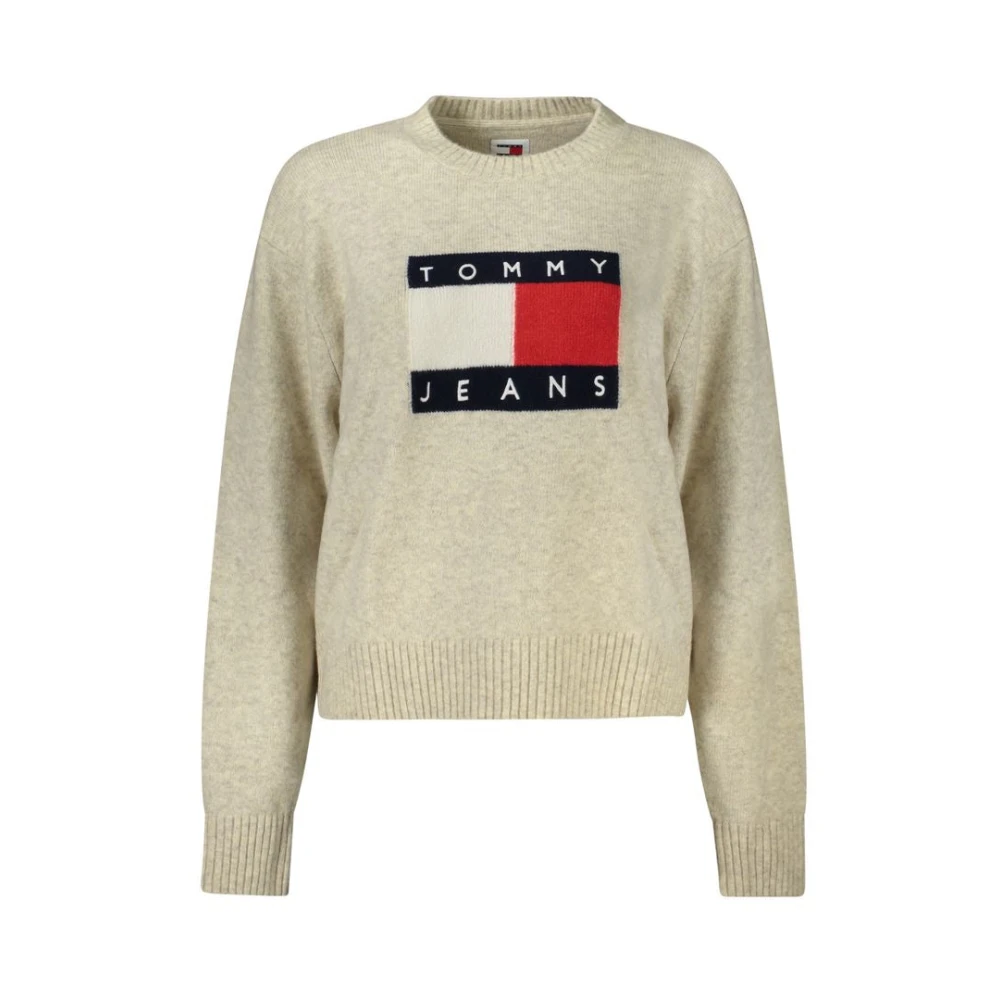 Tommy Hilfiger Beige Wollen Trui Beige Dames