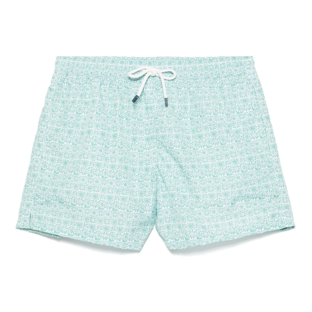 Fedeli Polyester Badshorts med Elastiskt Bälte Green, Herr