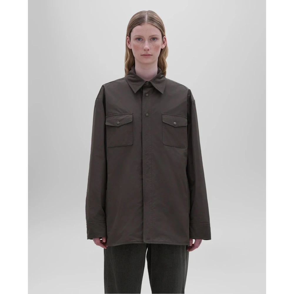 Aspesi Gevoerde Taffeta Overshirt met Thermore Green Dames