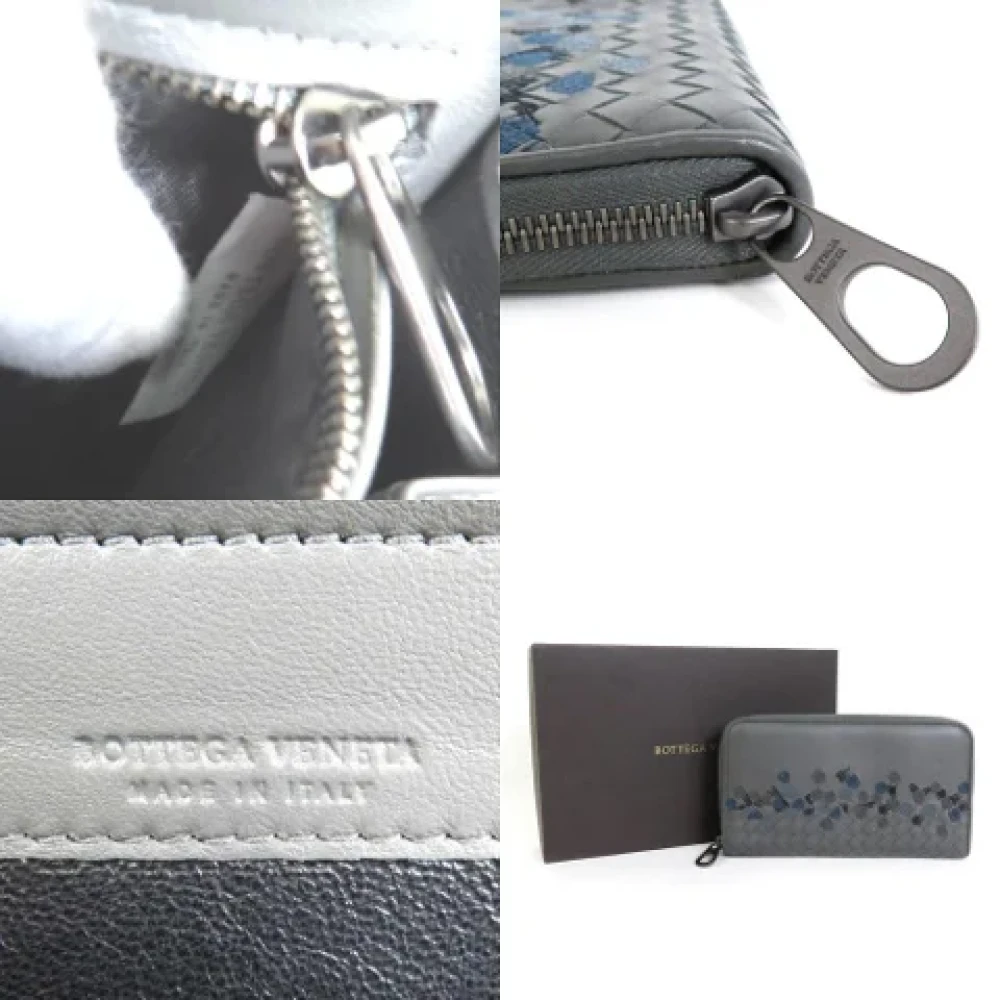 Bottega Veneta Vintage Pre-owned Leather wallets Gray Dames