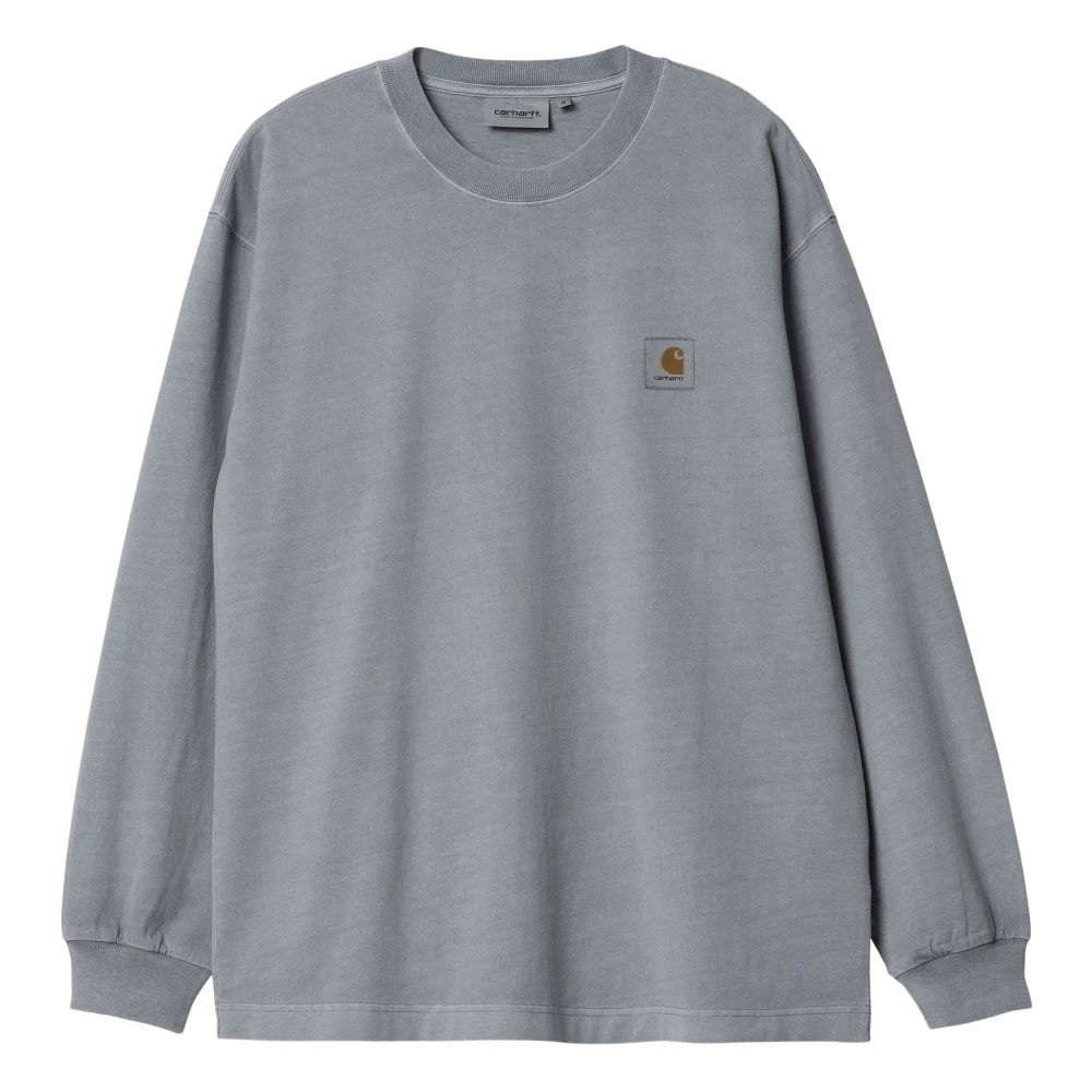 Carhartt WIP Vista Longsleeve T-Shirt Klassiek Design en Hoge Kwaliteit Gray Heren