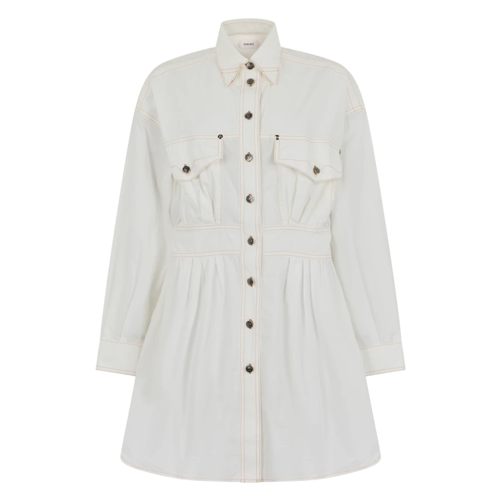 Versace , Damen, Kleider, Weiß, S - Bild 2