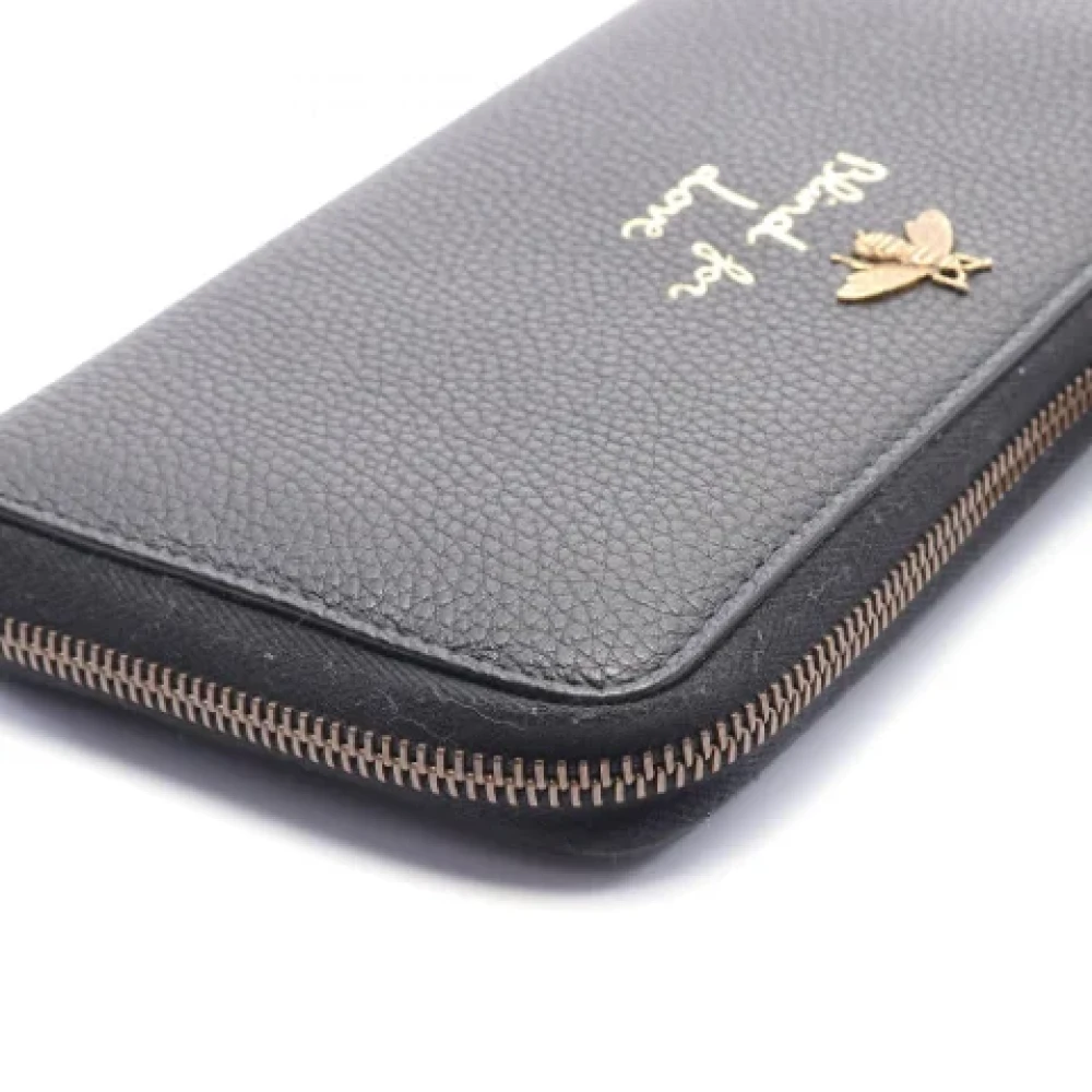 Gucci Vintage Pre-owned Leather wallets Black Dames