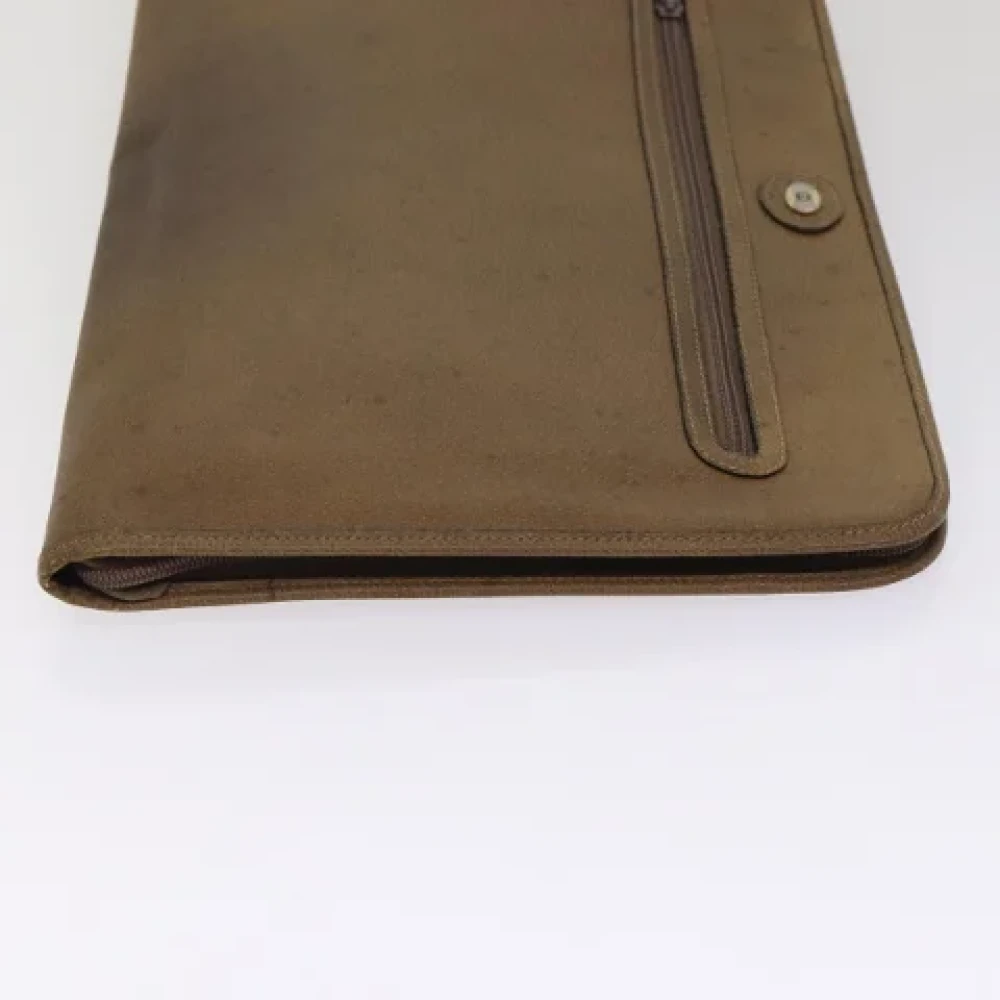 Gucci Vintage Pre-owned Leather clutches Brown Dames