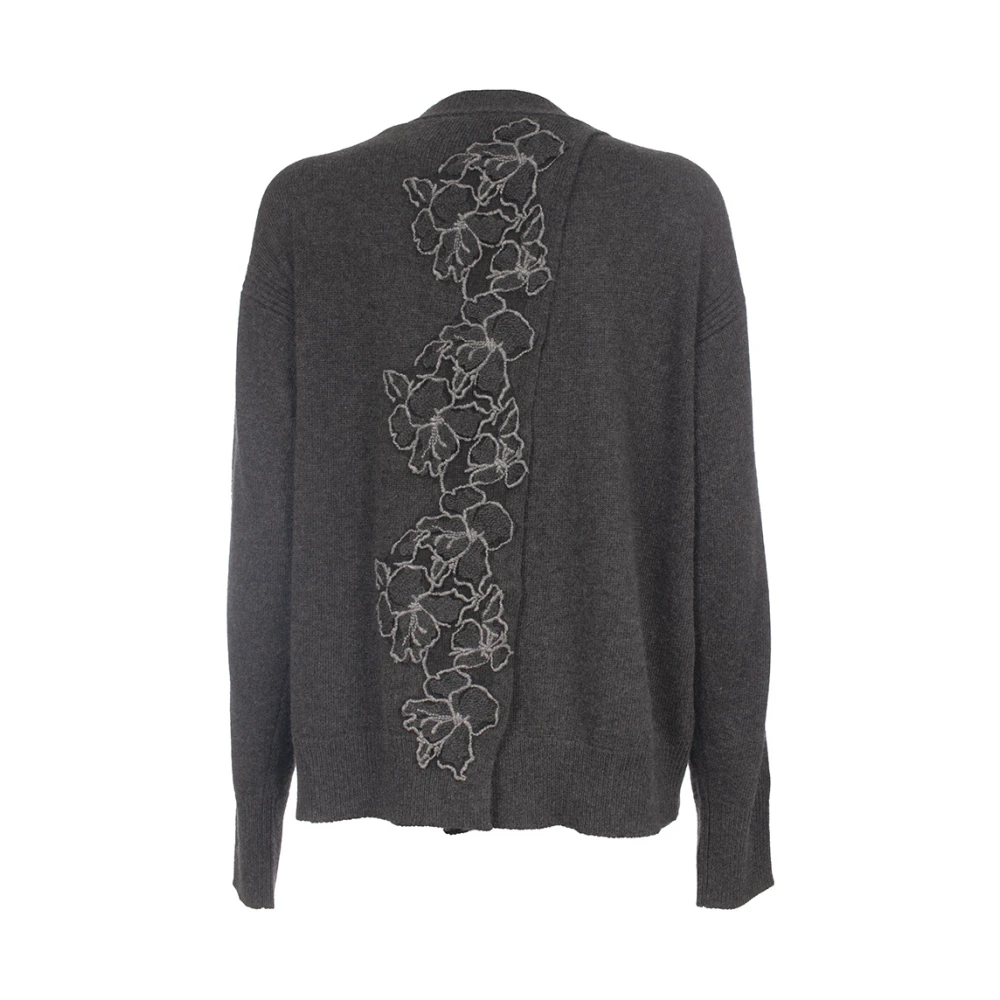 Ermanno Scervino Geborduurde Trui Florence Stijl Gray Dames