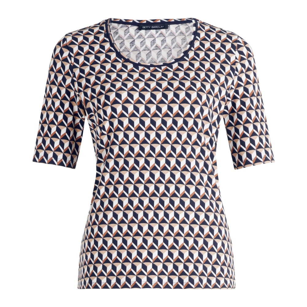 Betty Barclay Geribbeld Basic Shirt Multicolor Dames