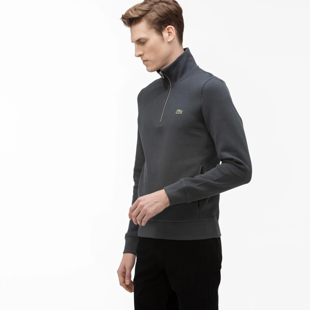 Lacoste Rits Trui Antraciet Stijl Sh8891 Gray Heren