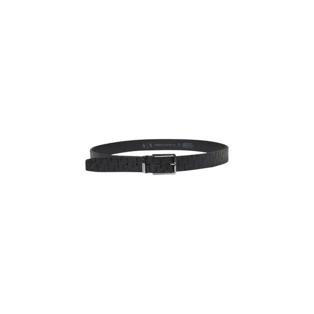 Armani Exchange Elegante Herenriem met Kenmerkend Patroon Black Heren