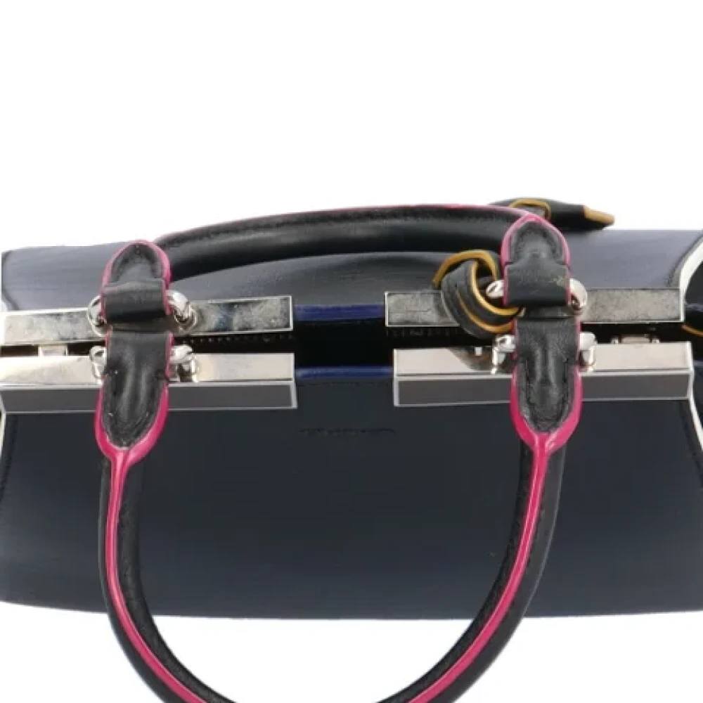 Fendi Vintage Pre-owned Leather shoulder-bags Black Dames