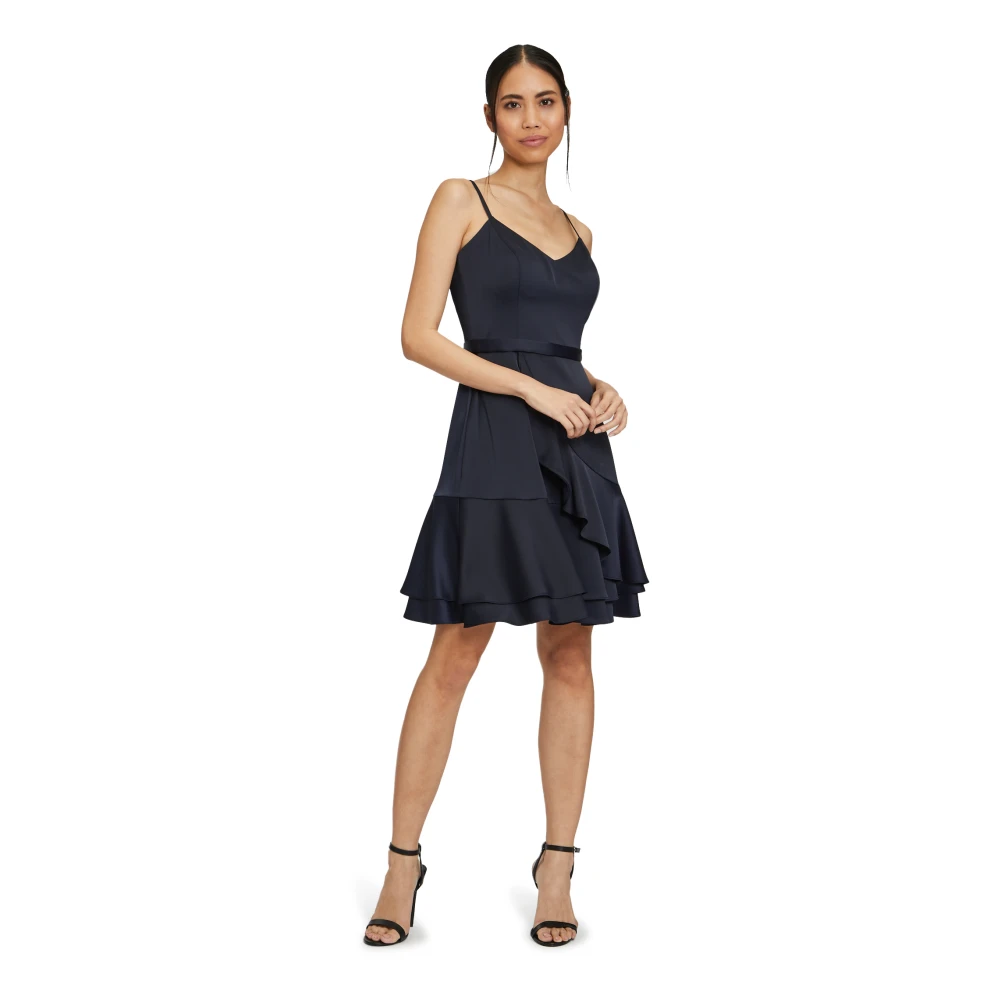 Vera Mont Elegant Satijnen Cocktailjurk Blue Dames