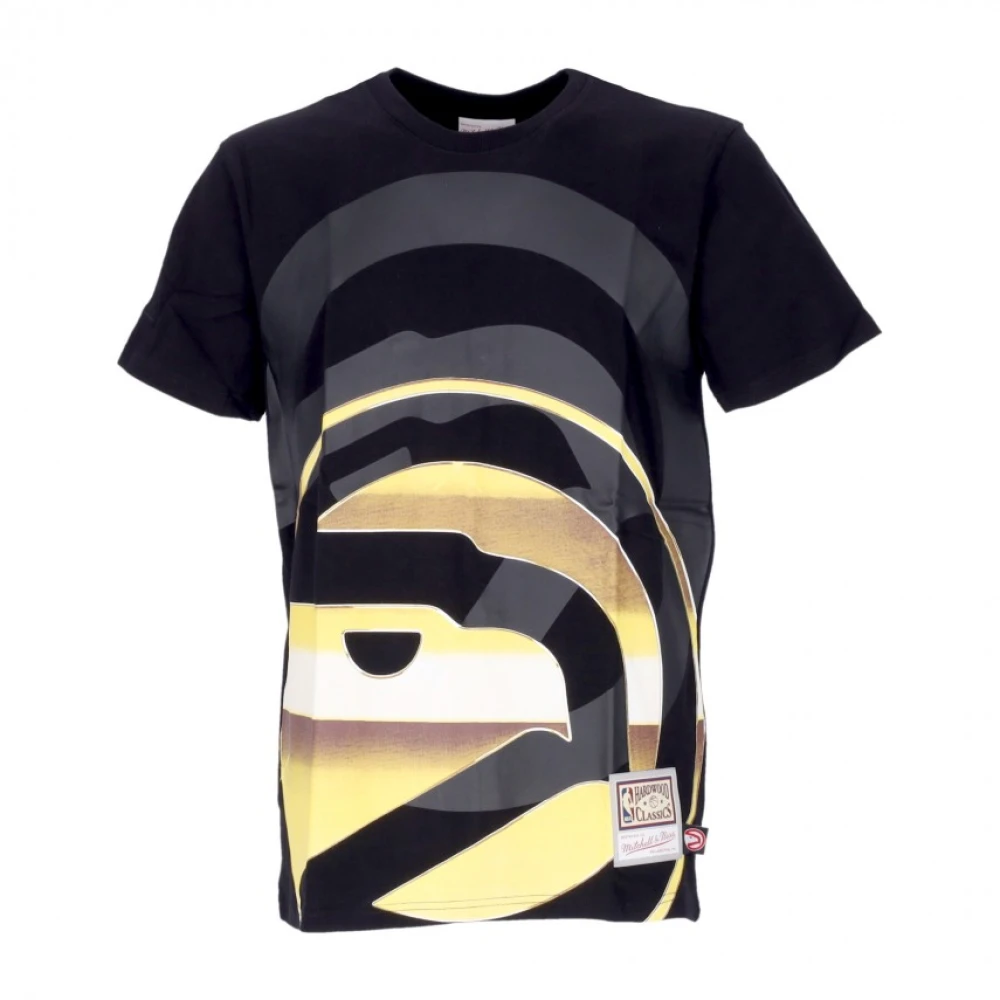 Mitchell & Ness T-shirt NBA Big Face 4.0 Tee Hardwood Classics Atlhaw Black Heren