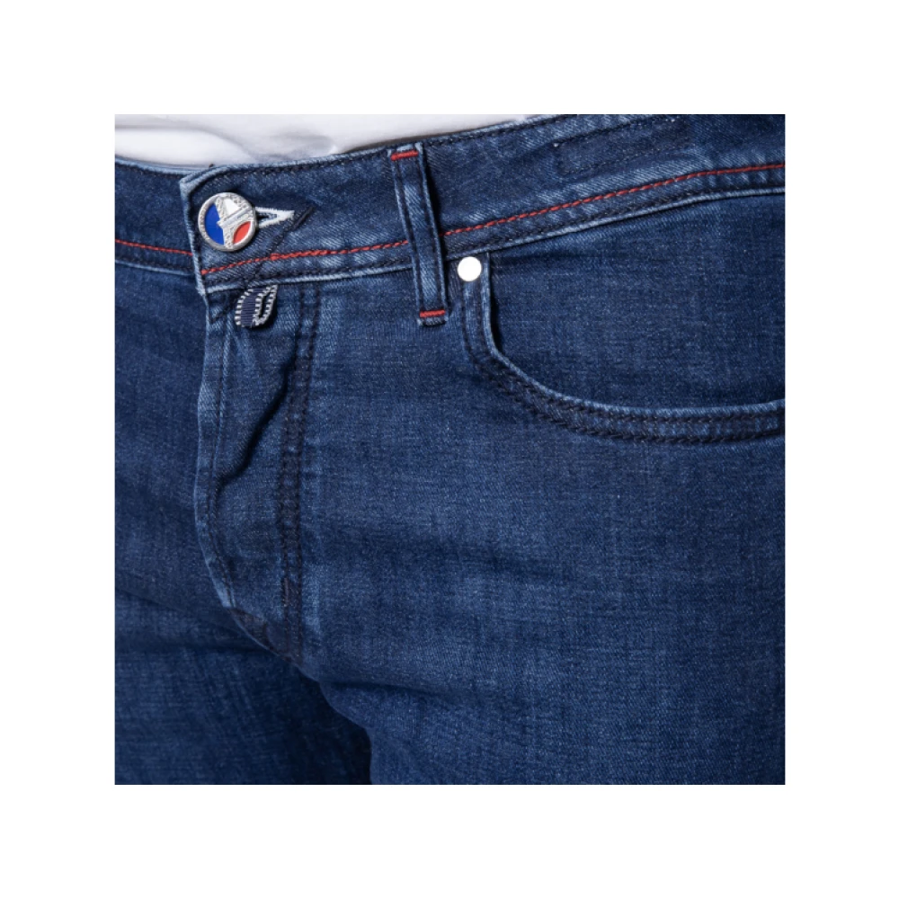 Jacob Cohën Navy Blue Olympische Editie Slim Jeans Blue Heren