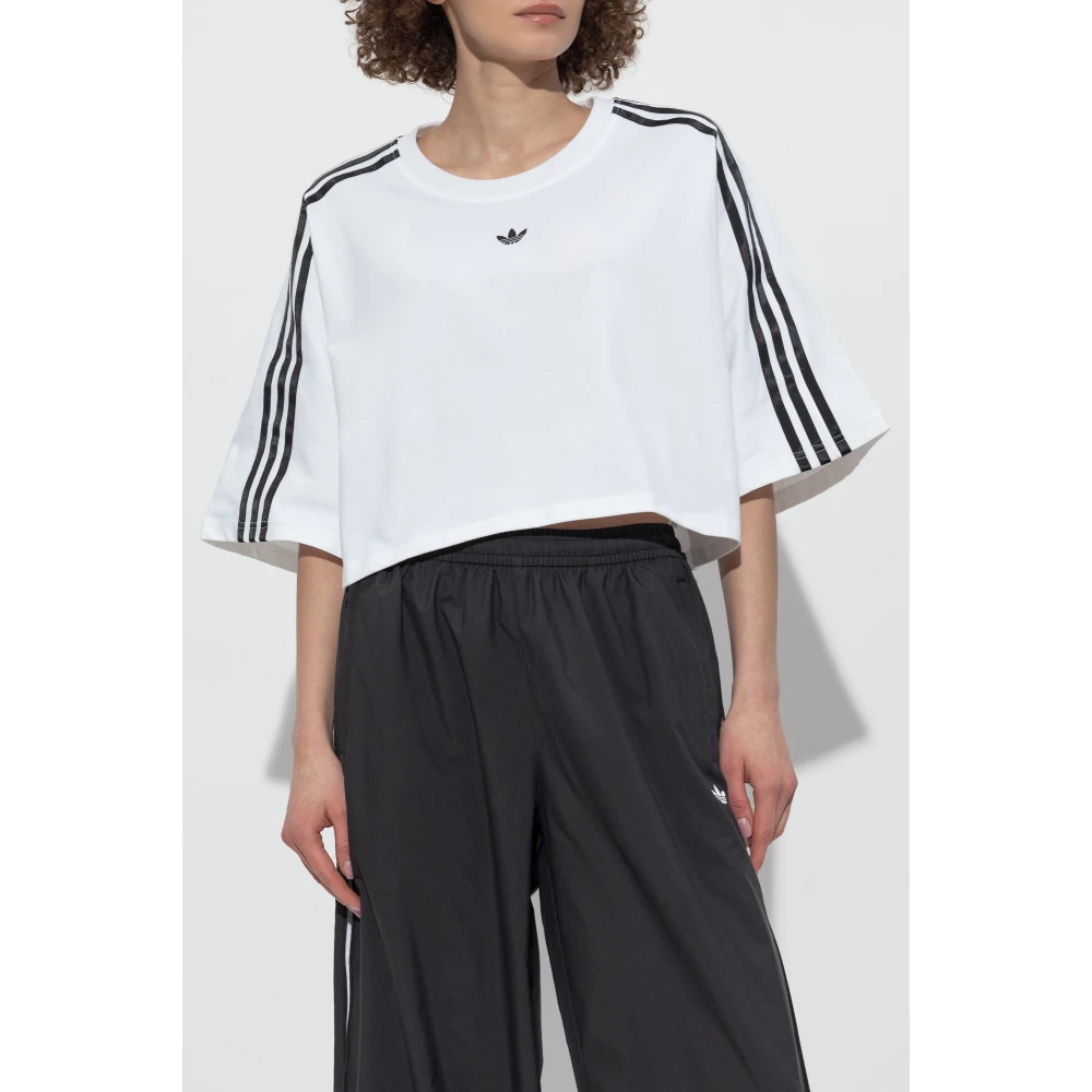 adidas Originals Korte T-shirt met logo White Dames
