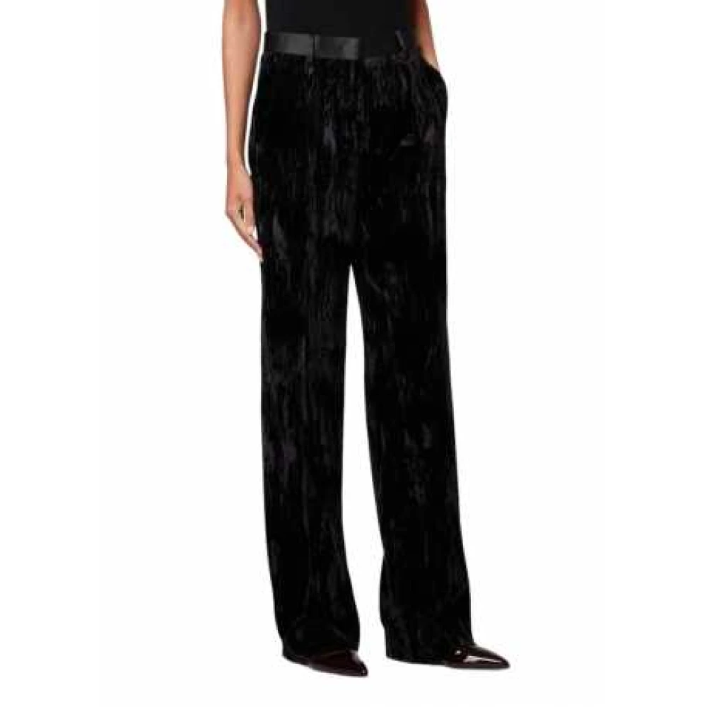 Paul Smith Zwarte Fluwelen Rokende Broek Elegante Stijl Black Dames
