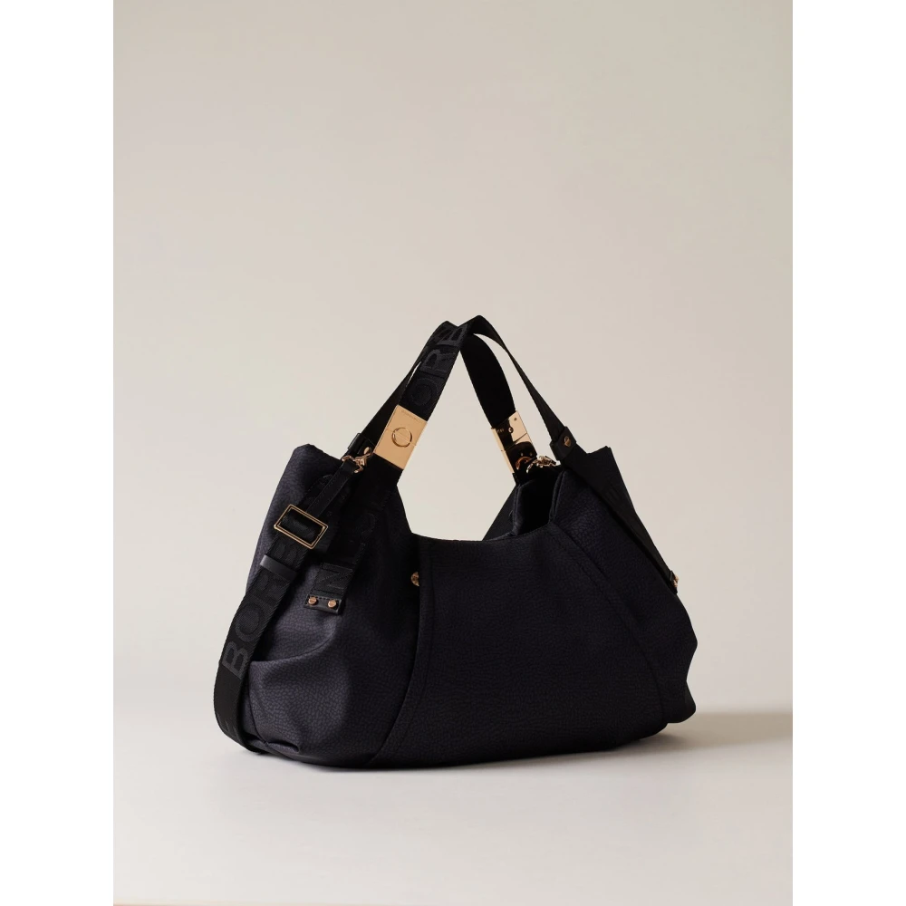 Borbonese Donkere Zwarte Handtas Black Dames