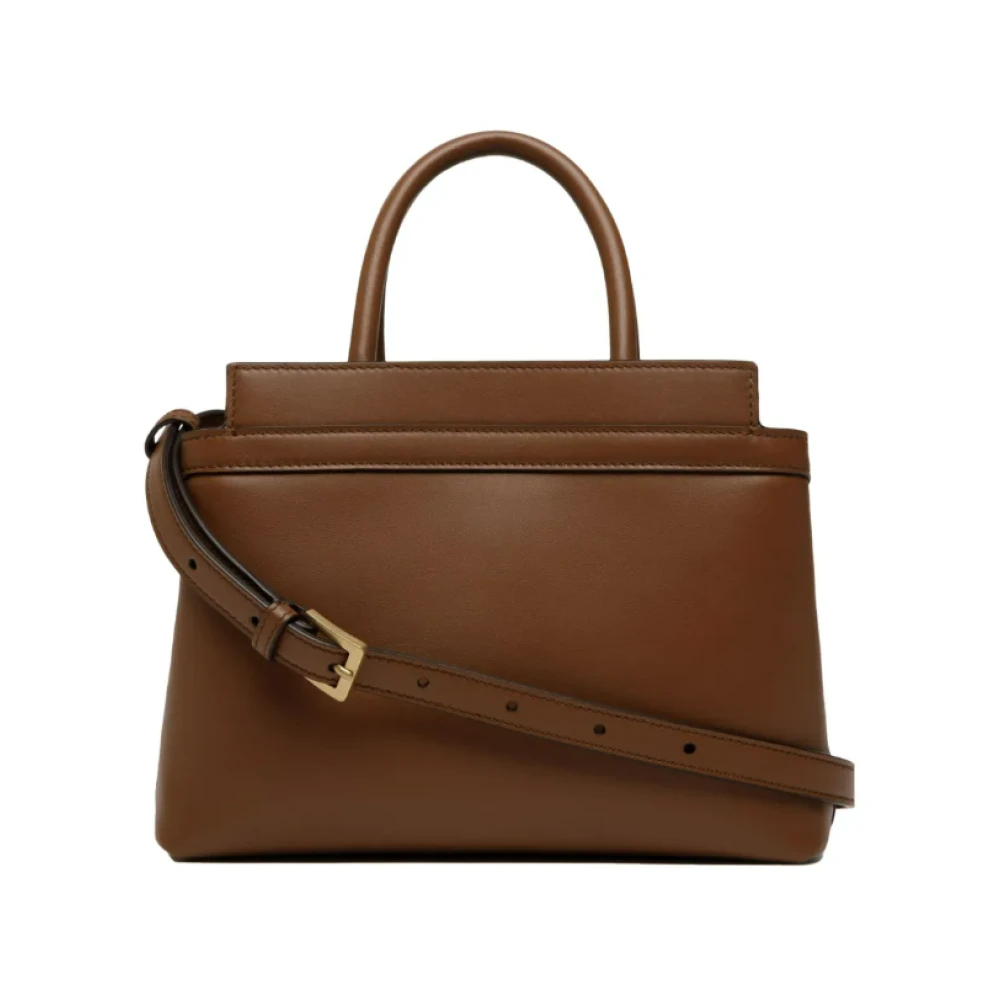 Bally Bruin Leren Deco Tote Tas Brown Dames