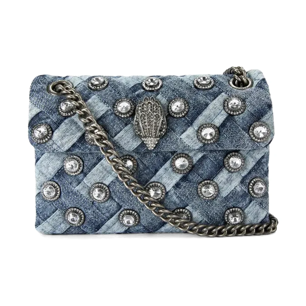 Kurt Geiger Denim Kristal Mini Kensington Tas Blue Dames