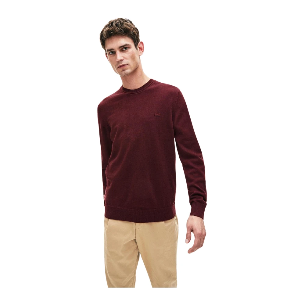 Lacoste Men's Red Ah2997 Crew Neck Jumper