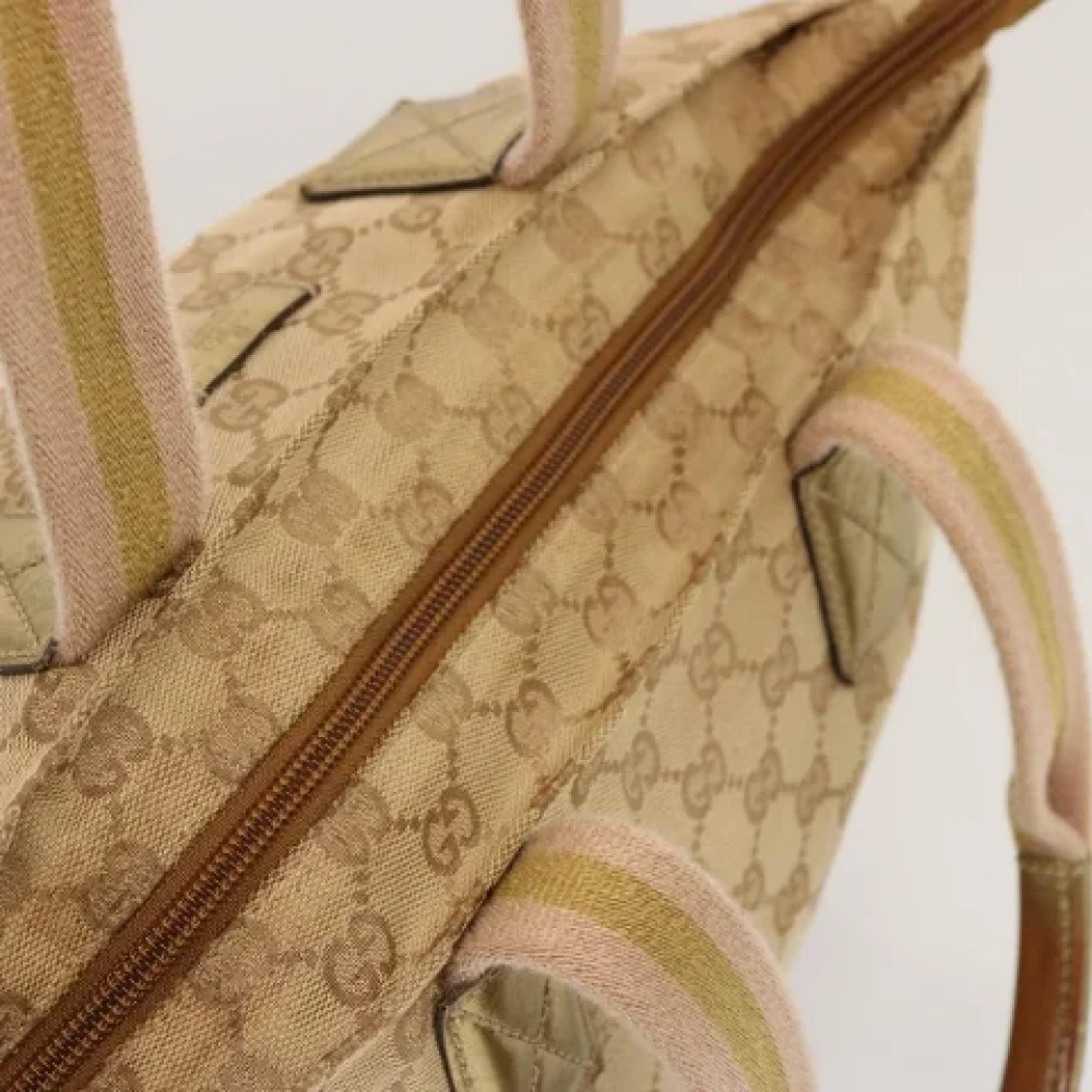 Gucci Vintage Pre-owned Canvas handbags Beige Dames