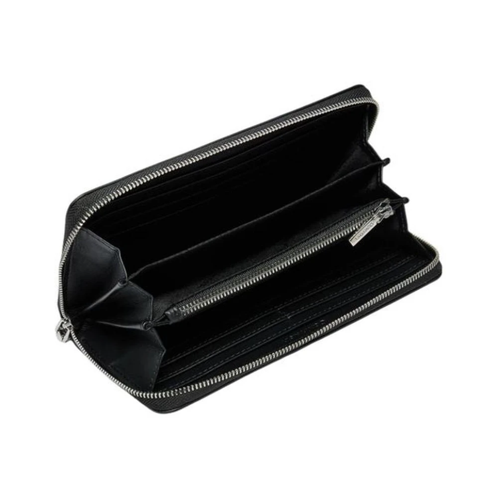 Calvin Klein Zwarte Portemonnee Dames Collectie Lente Zomer Black Heren