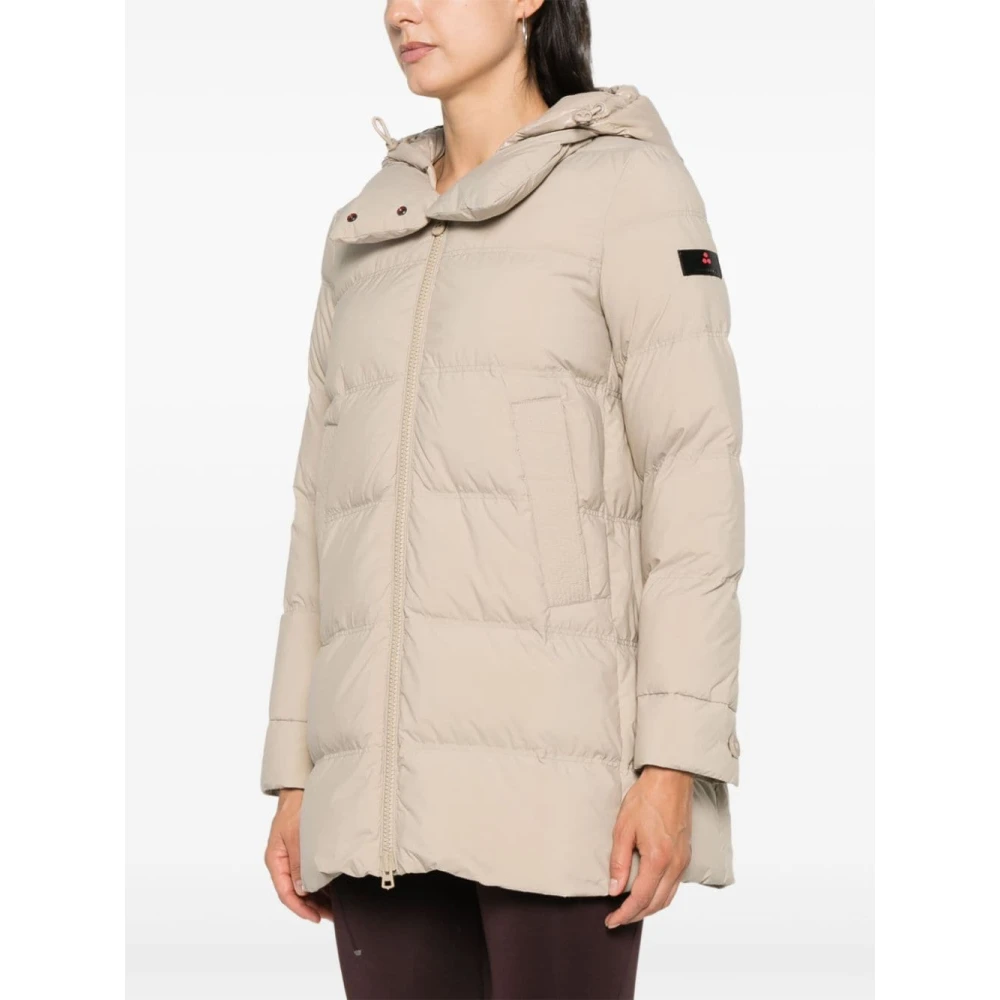 Peuterey Gewatteerde Waterafstotende Jas Beige Dames