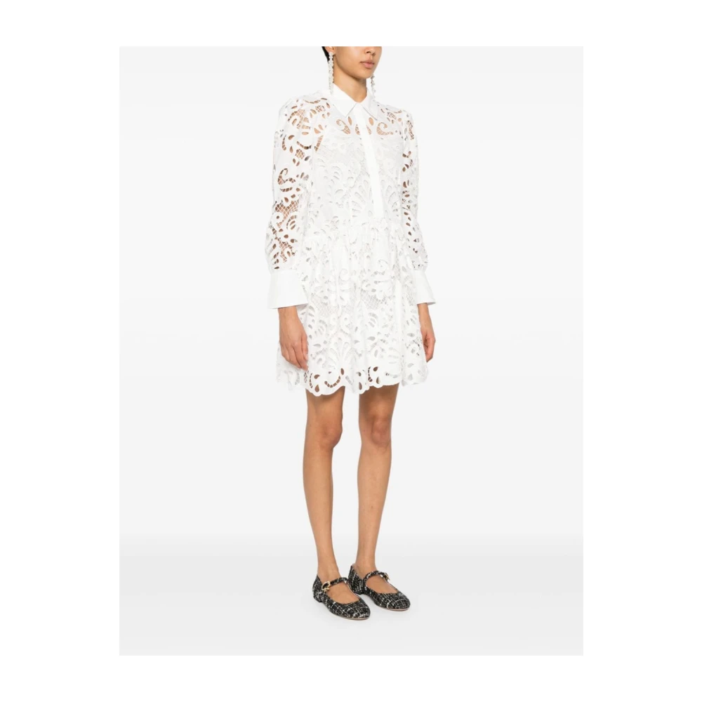 Self Portrait Korte Witte Kantjurk White Dames