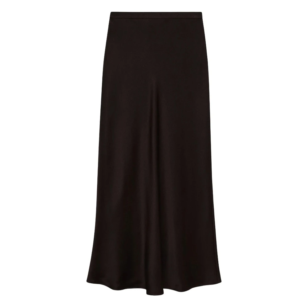 Anine Bing Women's Brown Bar Silk Skirt - Midi Skirts - Xl - Skirts