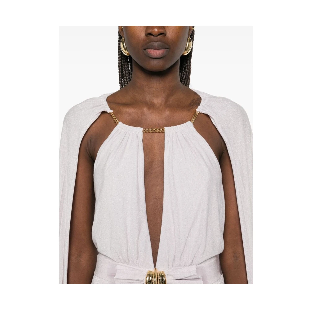 Elisabetta Franchi Stijlvolle Jurk Abr1351E2 544 Beige Dames