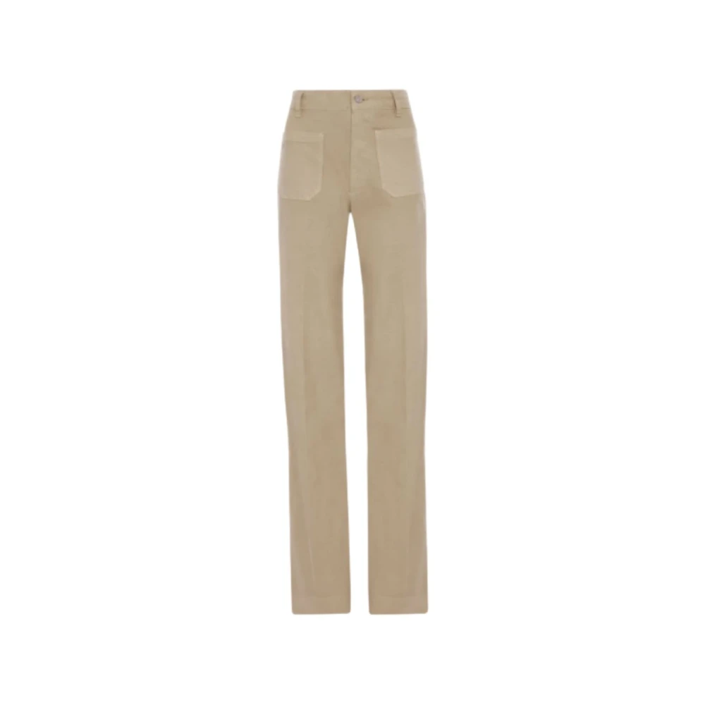 Victoria Beckham Women's Beige Wide Jeans - Wide Jeans - W27 - Jeans