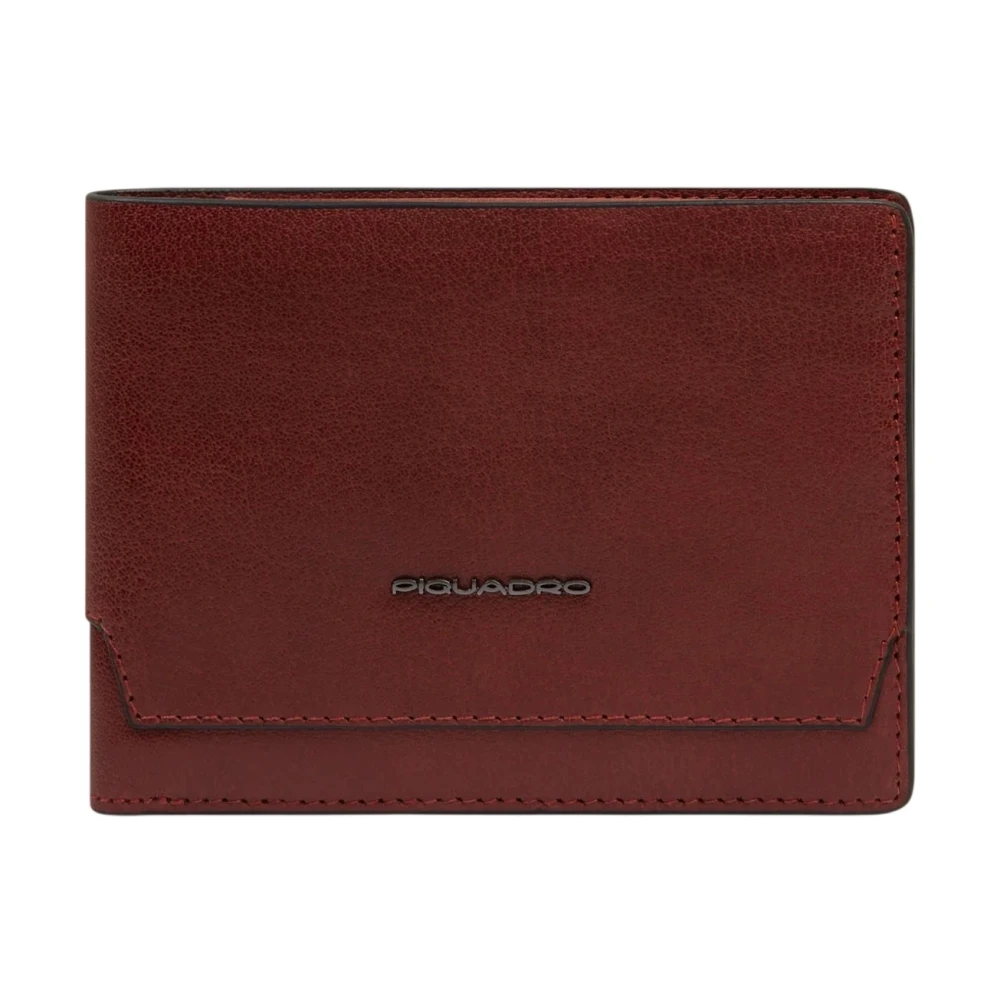 Piquadro Wallets & Cardholders, Male, One Size, Leather Wallet With Coin Pocket Brown