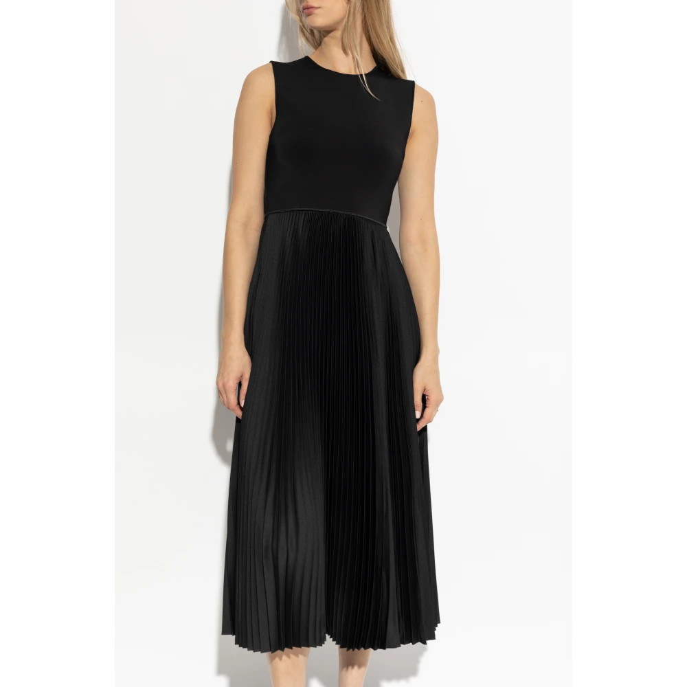 Theory Jurk met geplooide rok Black Dames