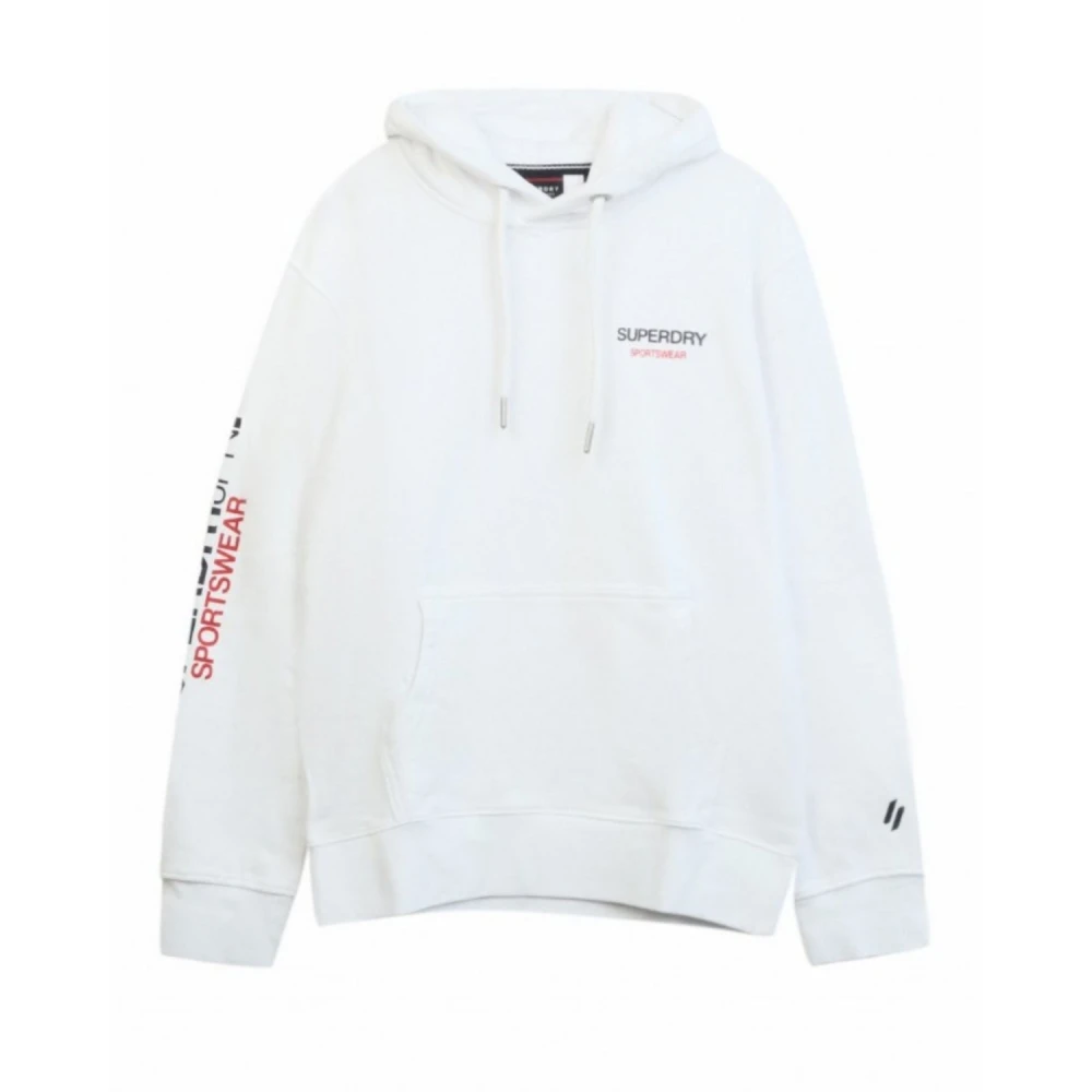 Superdry Men's White Hoodies, L, Vintage Graphic Hoodie