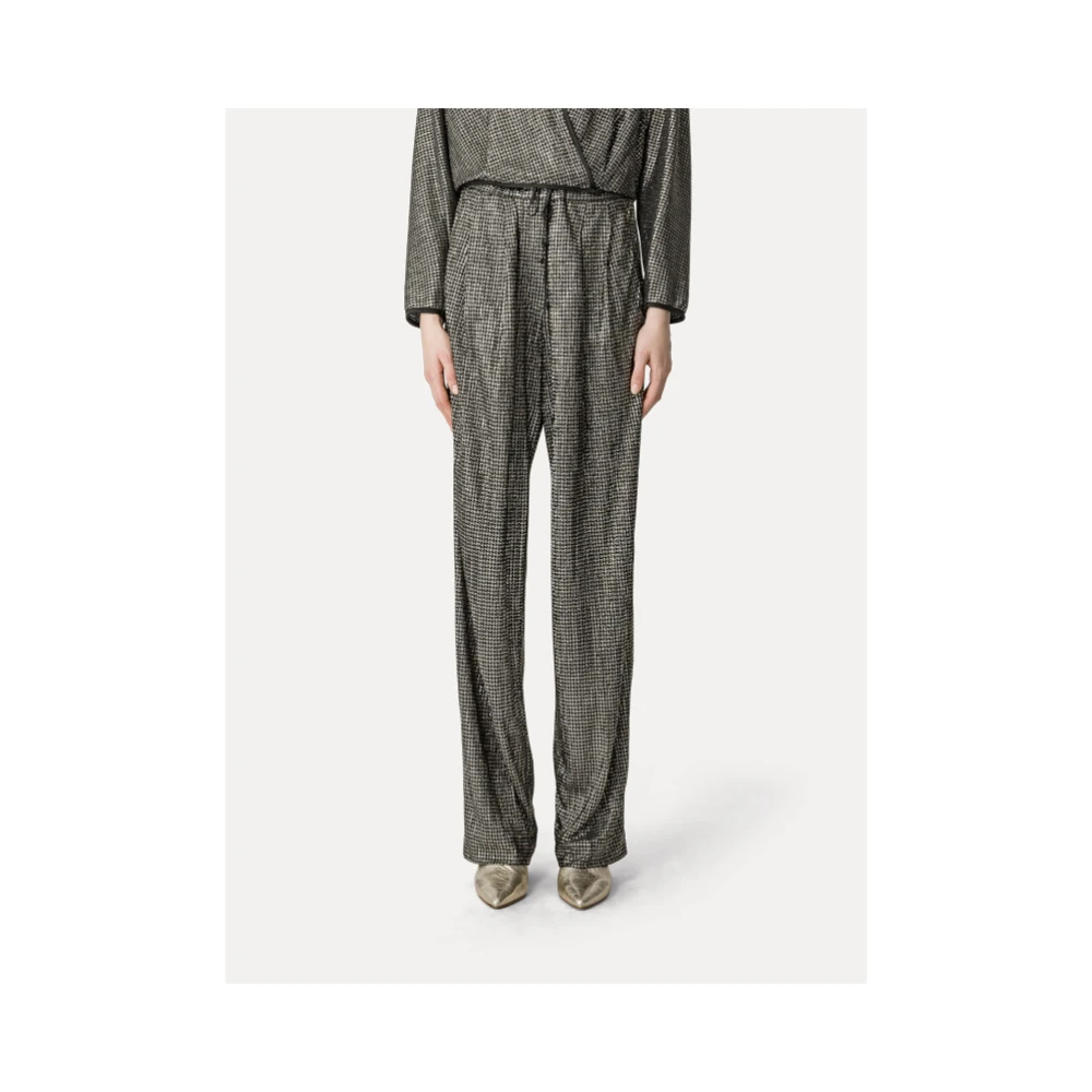 Forte Lamé Pied-de-poule Broek Gray Dames