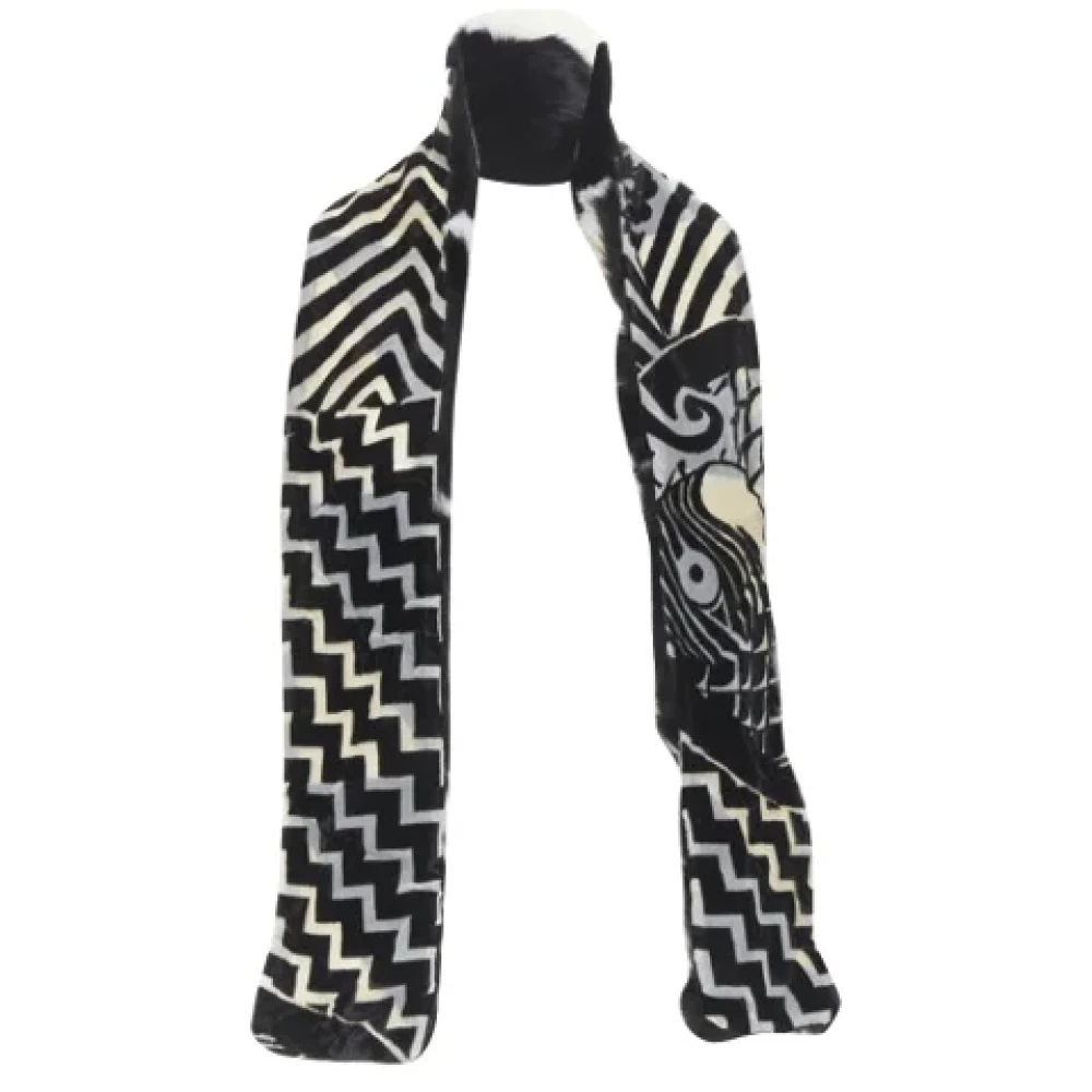 Dior Vintage Pre-owned Fabric scarves Black Dames