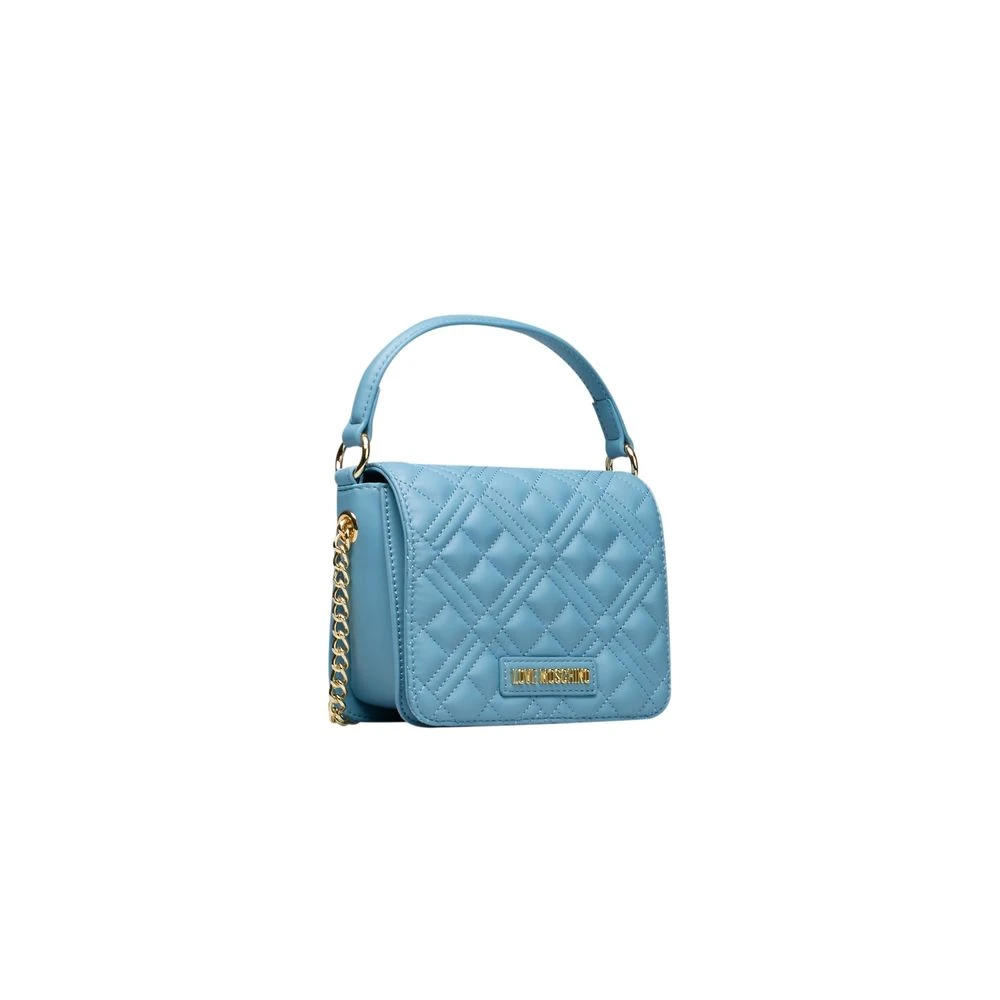 Love Moschino Blauwe Polyethyleen Handtas met Logodetails Blue Dames