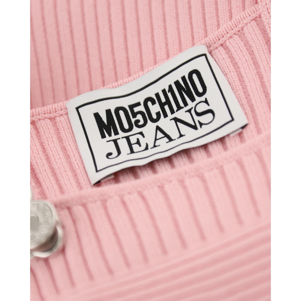 Moschino Gerimpelde Mini Jurk in Roze Pink Dames
