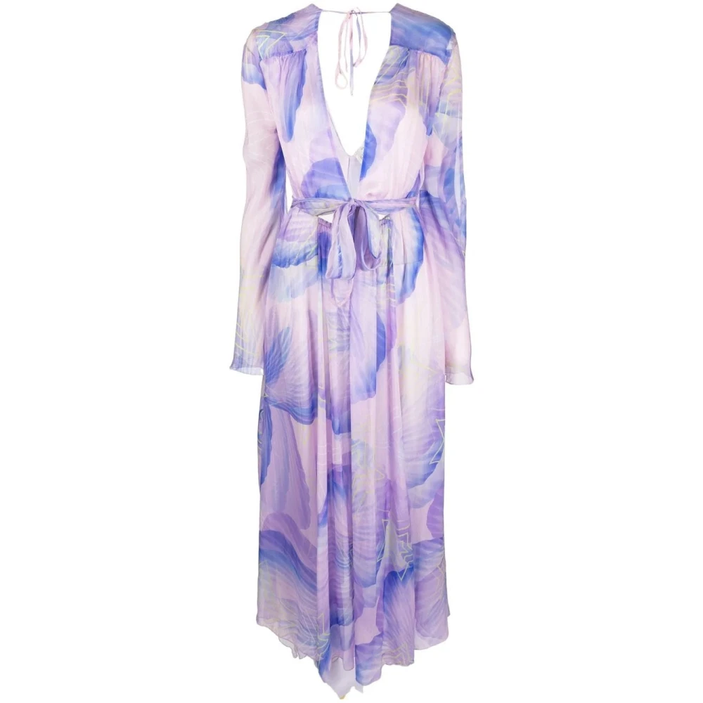Forte Forte Women's Purple Maxi Dresses, S, Silk Maxi Dress Dream Print