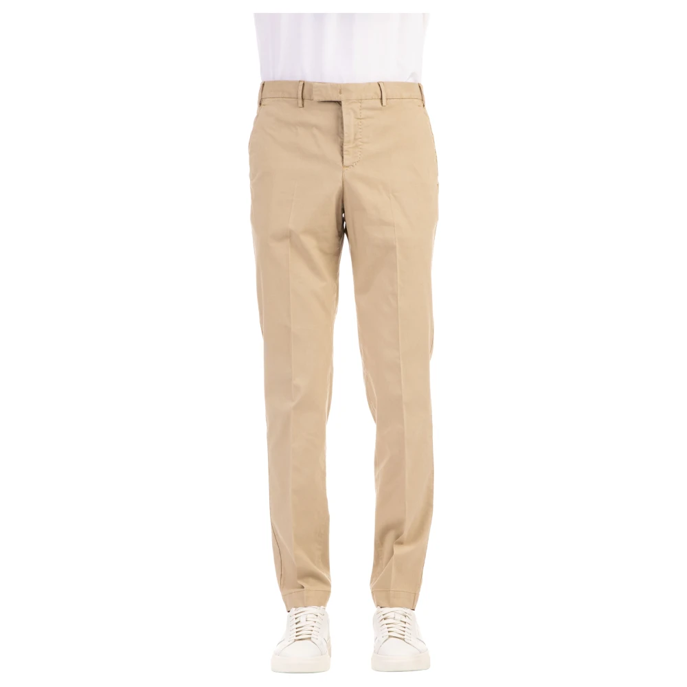Pt Torino Men's Beige Chinos, Xl, Twill Stretch Cotton Trousers